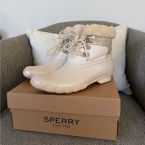 Sperry Kids' Beige and Metallic Snow Boots